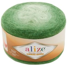 Пряжа Alize Angora Gold Ombre Batik, 20 % шерсть, 80 % акрил, 150 г, 825 м, 7297