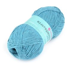 Пряжа для вязания ПЕХ Мультицветная (65% полиэстер, 35% хлопок) 5х50г/180м цв.752 дымчато-бирюзовый Пехорка ПЕХ.МУЛЬТ.752