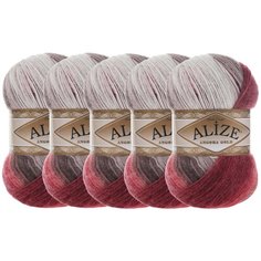 Пряжа Alize Angora Gold Batik, 20 % шерсть, 80 % акрил, 100 г, 550 м, 5 шт., 1984
