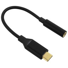 Адаптер Hama H-122338 00122338 Jack 3.5 (m)-USB Type-C (m), черный