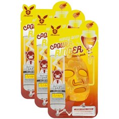 Elizavecca питательная тканевая маска с экстрактом мёда Honey Deep Power Ringer Mask Pack, 23 мл, 3 шт.