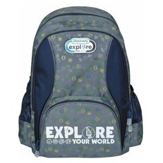 Рюкзак DISCOVERY, разм.46х32х14,50 см, рельефная анатомич. спинка, тёмно-синий с серым Action!