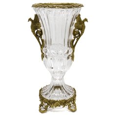 Ваза Crystal 24x21x47см, Glasar ГЛАСАР
