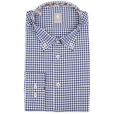 Рубашка JACQUES BRITT размер 43 синий/белый