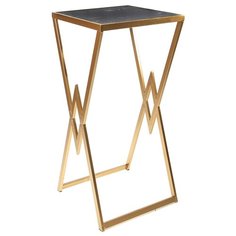 Подставка интерьерная с чёрным мрамором 33x33x70 см ГЛАСАР