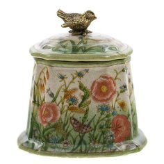 Шкатулка под старину Маки 10x9x11 см ГЛАСАР