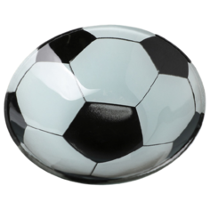 Доляна Миска Мяч 3941236 12 см белый/черный