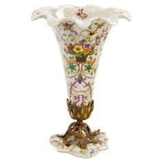 Ваза под старину Madrid 23х23х32см под старину из фарфора с бронзой, Glasar ГЛАСАР