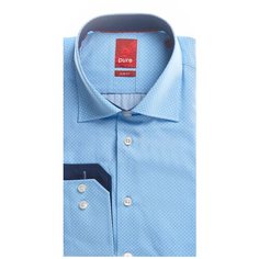 Рубашка pure размер M голубой/белый