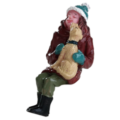 Сувенир фигурка Девочка с собакой Lemax