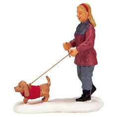 Сувенир Фигурка Дама гуляет с собачкой Lemax