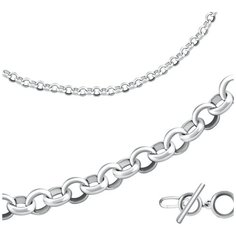 Бронницкий Ювелир Браслет из серебра 82200P10000, 22 см, 13.87 г