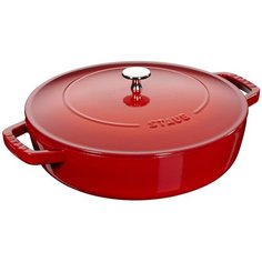 Сотейник Staub Chistera, 28 см, с крышкой, вишневый