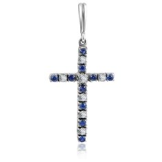 Бронницкий Ювелир Крестик из белого золота 1В10107-012