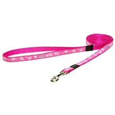 Поводок для собак Rogz Fancy Dress JellyBean S pink paw 1.8 м 11 мм
