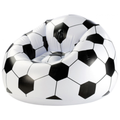 Надувное кресло Bestway Beanless Soccer Ball Chair белый/черный
