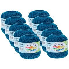 Пряжа Alpina Lena, 100 % хлопок, 50 г, 280 м, 10 шт., №57 джинсовый
