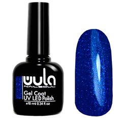 Гель-лак для ногтей WULA Gel Coat, 10 мл, 333 темный ультрамариновый с синим глиттером