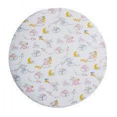 Amarobaby простыня на резинке круглая Мышата в облаках 75х75х12 см белый