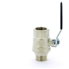 Кран шаровый Bugatti Oregon 300 (арт.306), латунь, полнопроходной, НР-ВР 3/4", ручка - рычаг из стали