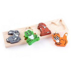 Доска-Вкладыш "Животные" 5 деталей Томик