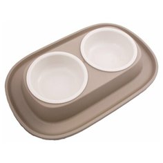 Миска Lilli Pet двойная на подставке 31*20*3,5см, мокко