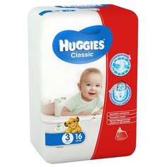 Huggies подгузники Classic 3 (4-9 кг), 16 шт.