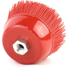 Нейлоновая щетка чашечная Д125 P80 ворс полимер абразив по дереву на УПМ УШМ (болгарка), осборн (код 9-001) Osborn