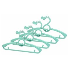 Набор вешалок детских с раздвижными плечиками, 4 шт., пластик, 30,3*17,5*2,5 см, мятн., путешастики Valiant