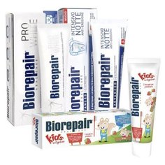 "Набор зубных паст Biorepair Pro White 75 мл, Intensivo Notte 75 мл, Kids 50 мл"