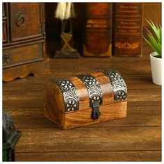 Шкатулка дерево "Гетерия" 12,7х7,6х7,6 см 4503139 Сима ленд