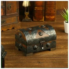 Шкатулка дерево "Гемма" 15,2х10х8,9 см 4503135 Сима ленд