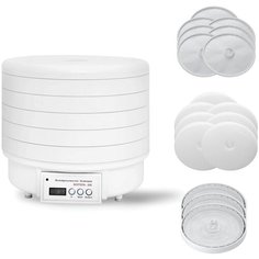 Сушилка для овощей и фруктов ВОЛТЕРА 500 с таймером и симисторным блоком управления + 3 поддона решето + 7 сетчатых поддонов + 7 сплошных поддонов для пастилы