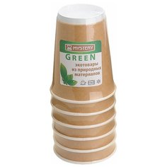 Стакан картон двухслойный для холодного и горячего 0.30 л., коричневый, 6 шт/уп Green Mystery