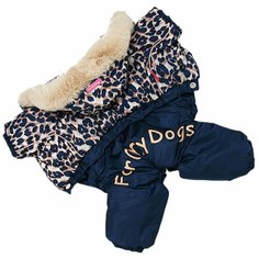 FOR MY DOGS комбинезон для собак Лео синий для мальчиков FW859-2020 M (12)