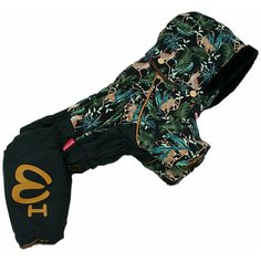 FOR MY DOGS комбинезон для собак Джунгли черный для мальчиков FW846-2020 M (10)