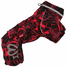 FOR MY DOGS комбинезон для собак красный/черный для девочек FW851-2020 F (20)