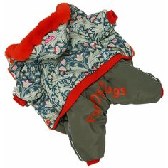 FOR MY DOGS комбинезон для собак зеленый/оранж для девочек FW856-2020 F (12)