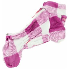 FOR MY DOGS комбинезон для собак Клетка плюш фуксия для девочек FW946-2020 F (10)