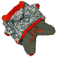FOR MY DOGS комбинезон для собак зеленый/оранж для девочек FW856-2020 F (14)