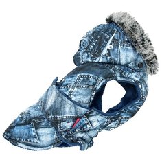 FOR MY DOGS попона для собак Джинс синяя FW786-2019 (18)