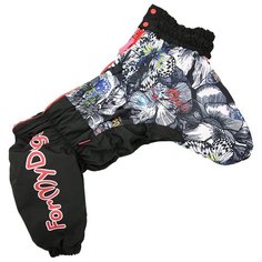FOR MY DOGS комбинезон для собак Бабочки черный для девочек FW565-2018 F (B1)