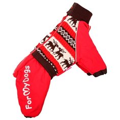 FOR MY DOGS комбинезон для собак Олени красный для мальчиков FW235-2014 M (8)