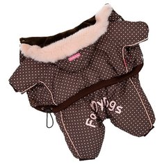 FOR MY DOGS комбинезон для собак Горох коричневый для мальчиков FW298-2015 M (8)