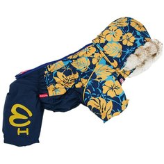 FOR MY DOGS комбинезон для собак синий/желтый для девочек FW847-2020 F (20)