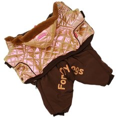 FOR MY DOGS комбинезон для собак коричневый металлик для мальчиков FW926-2020 M (10Chh)