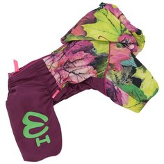 FOR MY DOGS дождевик для собак Листья бордовый для девочек 341SS-2018 F (18)