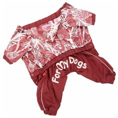 FOR MY DOGS дождевик для собак бордо для девочек 359SS-2019 F (16)