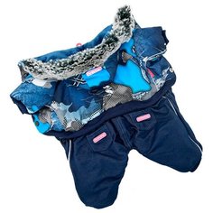 FOR MY DOGS комбинезон для собак синий для мальчиков FW702-2019 M (16)