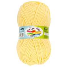 Пряжа Alpina "MARTA" 100% тактифил №004 бл. желтый - 5 мотков по 100 г